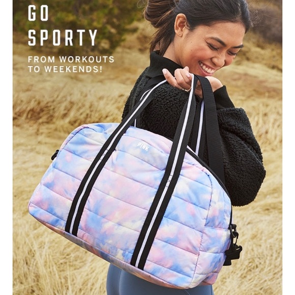 victoria secret quilted duffle bag